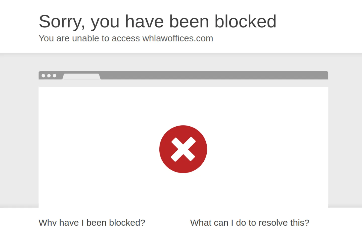 WH Law Offices website screenshot