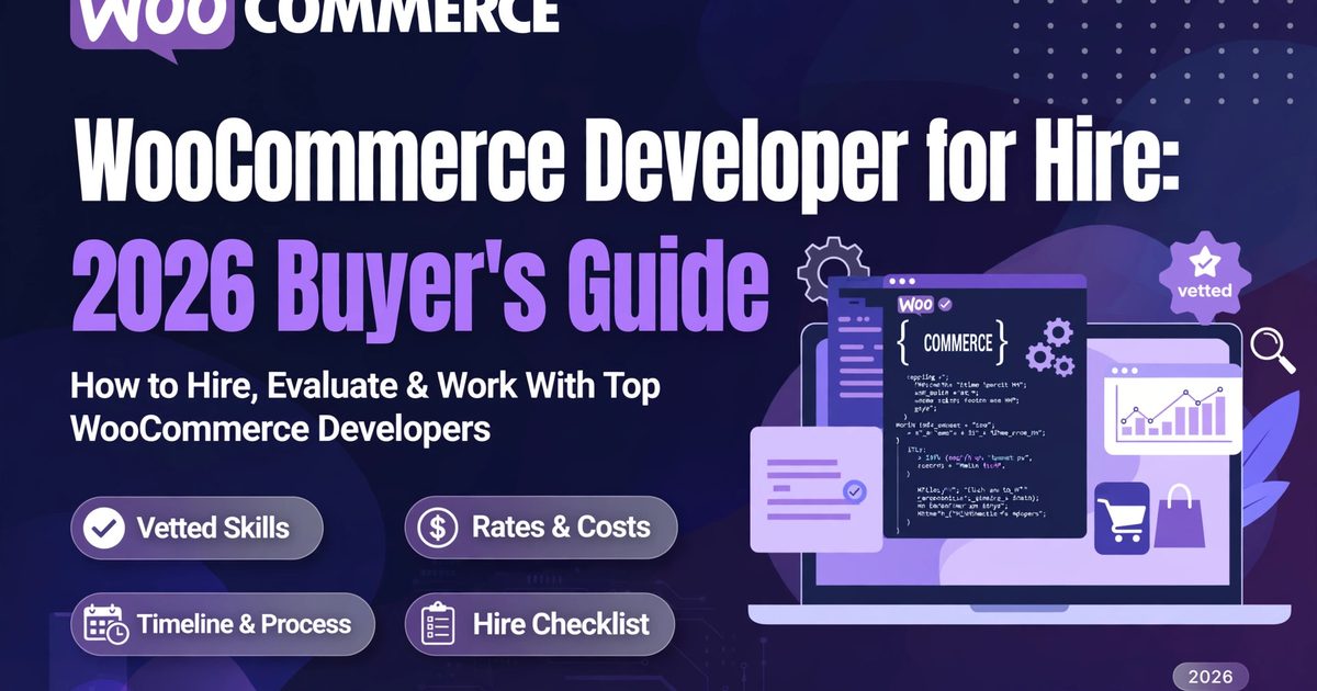 WooCommerce Developer for Hire: 2026 Buyer's Guide (Costs, Vetting, Red Flags) — Tutorials guide thumbnail