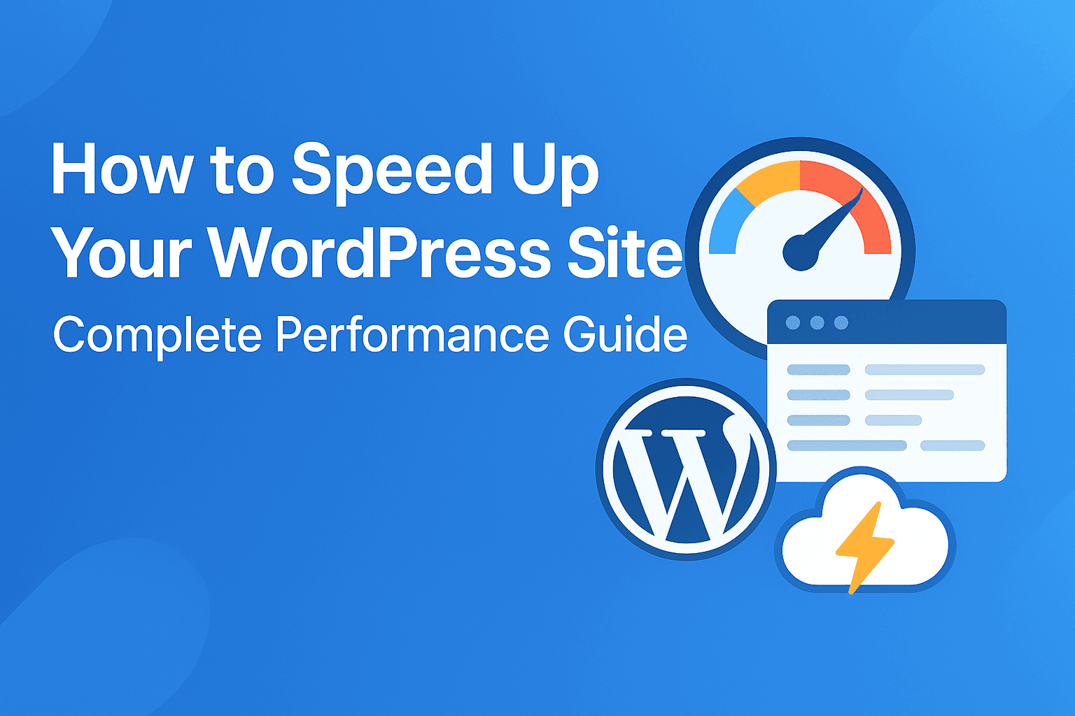 How to Speed Up Your WordPress Site: Complete Performance Guide - Performance guide thumbnail