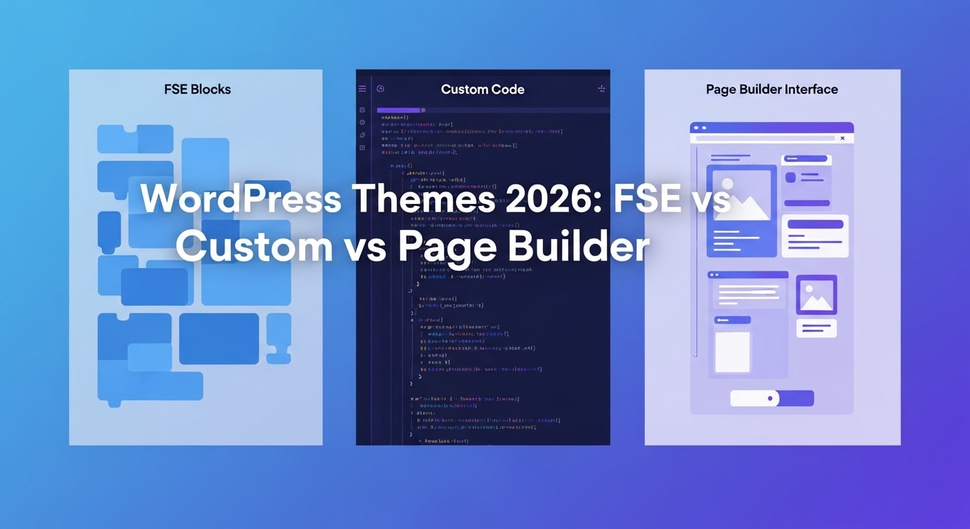 WordPress Theme Guide 2026: FSE vs Custom vs Page Builder - Choose the Right Approach - Featured image for Development guide